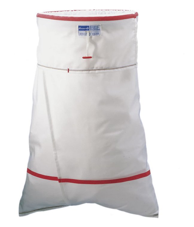 Wickelsäcke mit beidseitigem Knebel und zwei farbigen Kennstreife Wickelsäcke mit beidseitigem Knebel und zwei farbigen Kennstreife